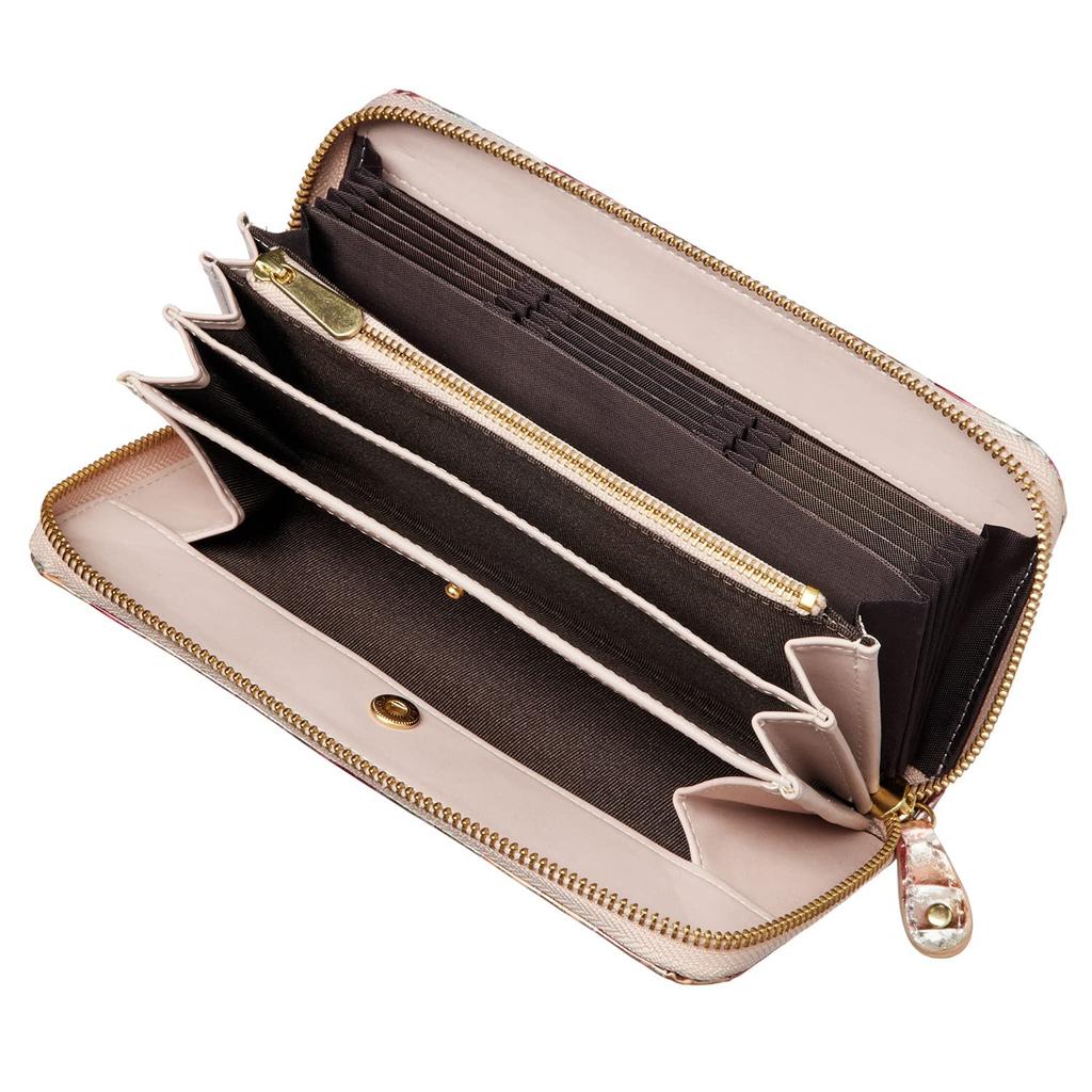 Italian LIFE Calfskin Leather Align Enamel Multicolor Long Wallet and Easy To Use Vertical Card Large Coin Pocket Day Gift Boxed [FRANCK ROSSINI]