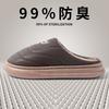 Extra Large Size Waterproof Cotton Slippers Indoor Home Thick Bottom Non-slip Piled Warm Leather Plush Slippers