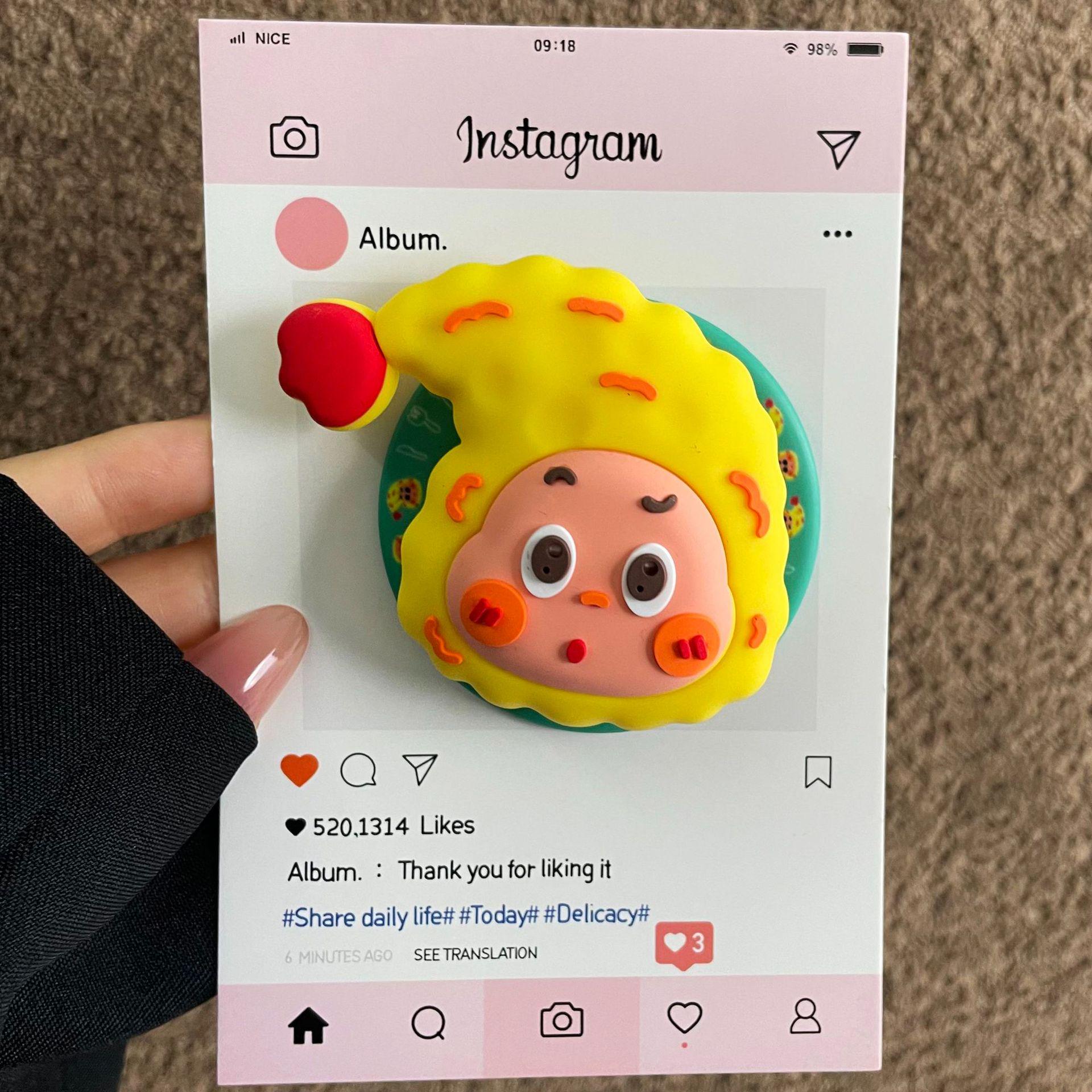Cute Cartoon Crying Star Doll MagSafe Magnetic Phone Holder for Desktop MagSafe Compatible Magnetic Airbag Phone Holder
