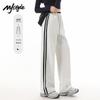 MJ STYLE Women's Striped Wide-Leg Sweatpants