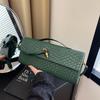 New Woven Bag Single Shoulder Baguette Bag Niche High-end Horizontal Hand-held Dinner Bag Crossbody Versatile Temperament Bag