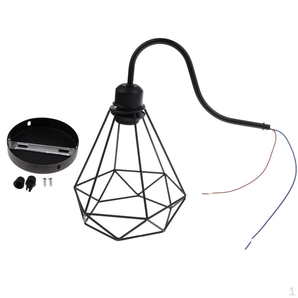 

Black Lamp Cage Ceiling Light Shade Lampshade Pendant Fixture Home Decor Type 1