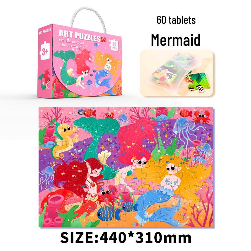 CPC CE 60-Piece Children's Handheld Puzzle Gift Box - Early Education Toy for Kindergarten and Baby Prizes