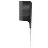 Hair Highlight Comb Hair Salon Hair Dye Professional Comb Hair Stylist Stainless Steel Rat Tail Comb Black