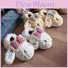 Cute Bowknot Bunny House Slippers With Plush Sole For Winter Indoor Comfort