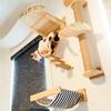 Holz-Katzenkletterregale Wandmontierter Katzenbaum Sisal-Kratzbaum Pedal-Hängematte Indoor-Kitten-Spielplatz Katzenzubehör
