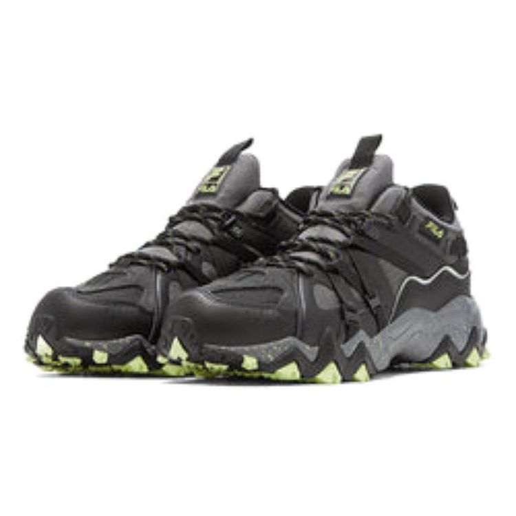 FILA Round Toe Shock Absorbing Durable Low Top Running Shoes Men sneaker Black 1JM01692_056