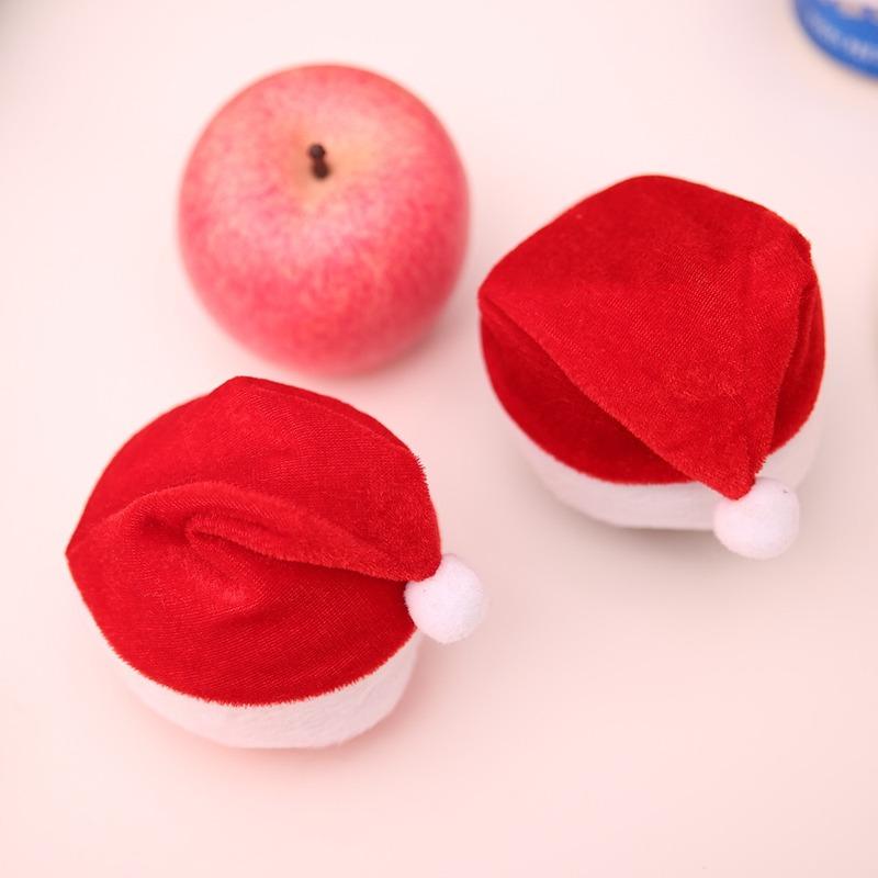 3pcs/Set Mini Christmas Hat Santa Claus Hat Xmas Apple bag Wine Bottle Caps Christmas Gift Caps for New Year Tree Ornament Decor