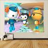 Kawaii OOctonaut Tapestry Wall Hanging Printed Polyester Tapestry INS Decoration Wall Decor