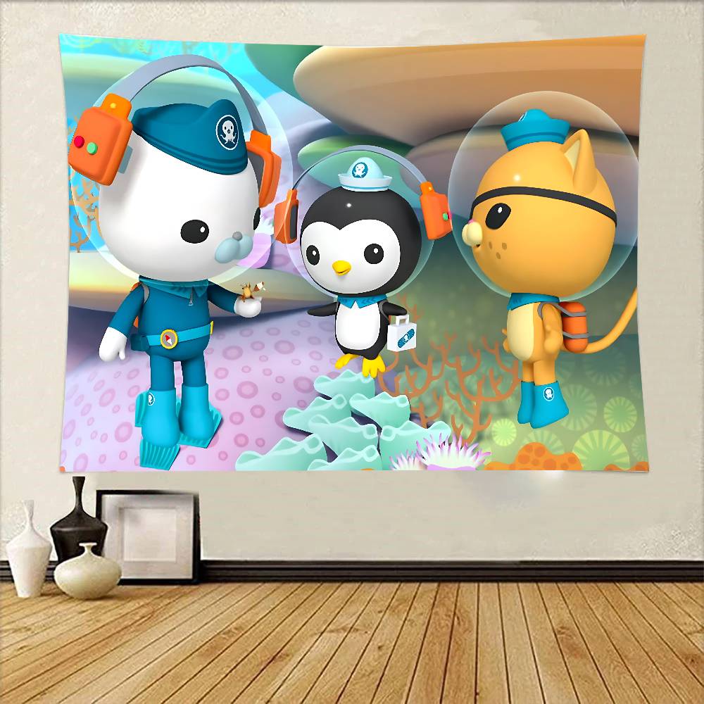 Kawaii OOctonaut Tapestry Wall Hanging Printed Polyester Tapestry INS Decoration Wall Decor