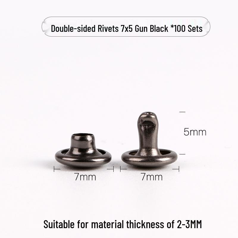 4-12mm DIY Metal Double-Sided Cap Rivet - Decorative Shoe Repair Accessory