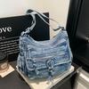 Retro Denim Tote Bag Women's Casual Shoulder Bag