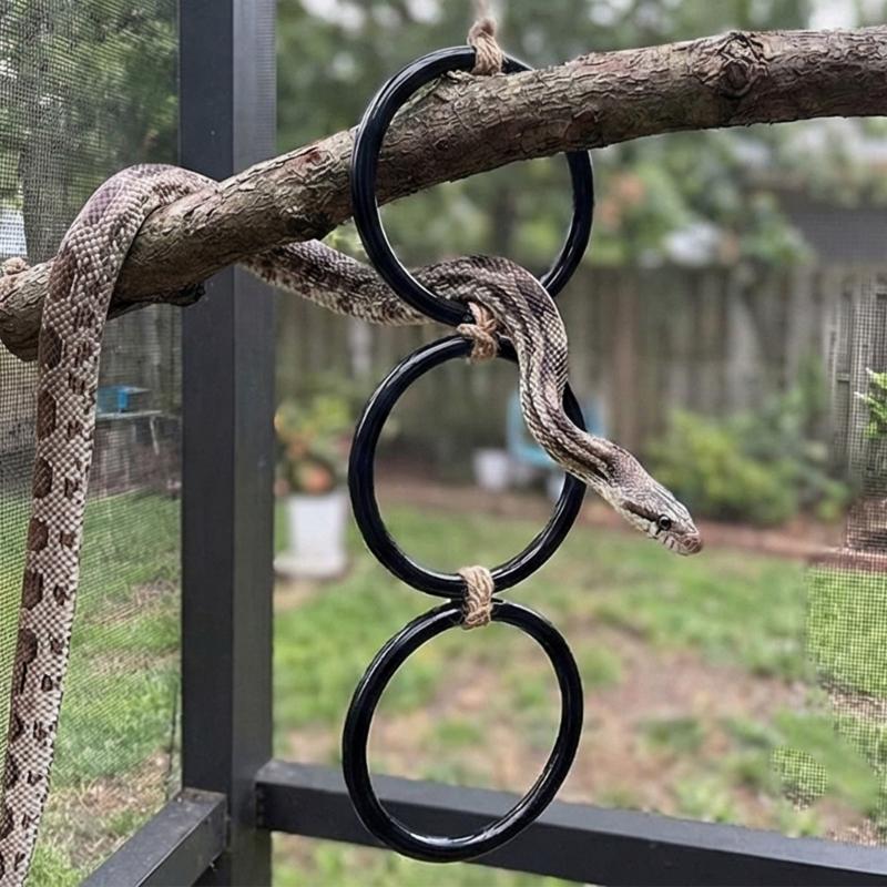 Terrarium Exercise Rings for Pet Snake Reptiles Safe And Engaging Climbing Toy For Pet Lizards And Small Animals