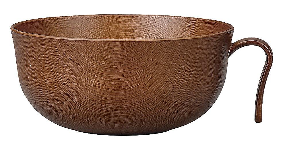 Miyamoto Sangyo Woody Donburi Bowl with Light 4512951116946 Handle, Brown,