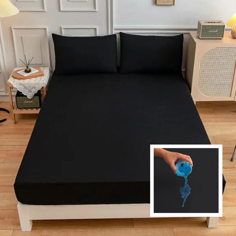 High Quality Waterproof Mattress Protector Solid Color Bed Sheet Deep Pocket Fitted Sheet Bedspread with Elastic Bands Sheets Sofa Cover
