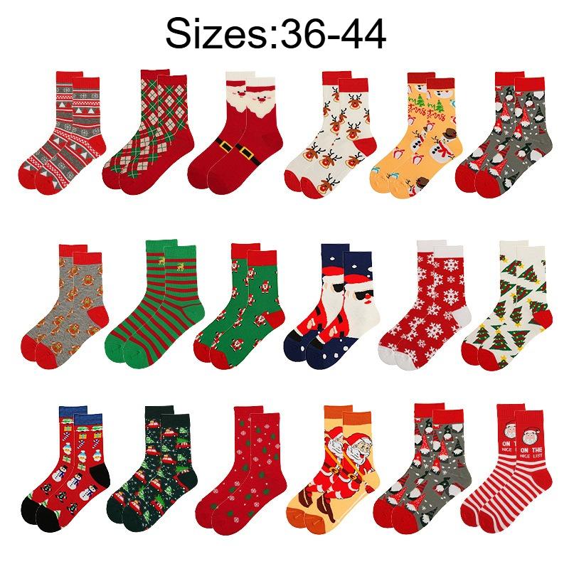 5/10 Pairs Women'S Christmas Socks - Festive Santa, Reindeer, Snowman, Candy Canes - Warm Mid-Calf Holiday Stockings