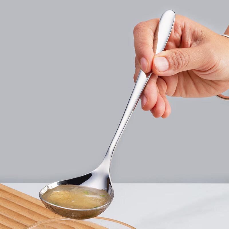 Wutuo Stainless Steel Deep Big Head Soup & Noodle Spoon Set