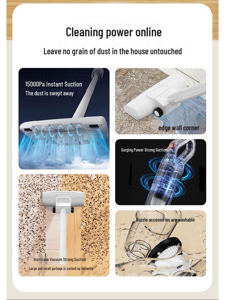 Cordless Handheld Vacuum and Mop: Strong Suction, Rechargeable, Multi-Function, All-in-One Household Cleaner.