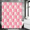 Pink Geometric Creative Shower Curtain, Bathroom Decorative Shower Curtain, Waterproof Shower Curtain with Hooks
