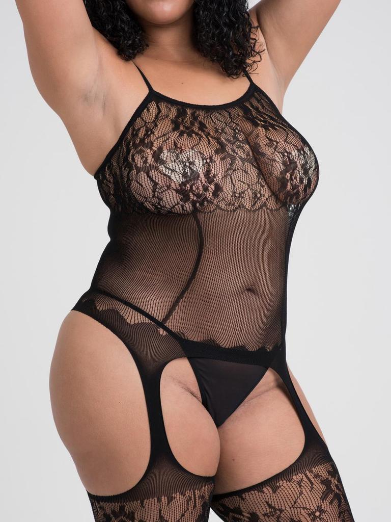 Transparent Fishnet Net Clothing Bodysuit Sexy Women's Underwear Bodystocking Open Crotch Plus Size Sex Lingerie Erotic Costumes