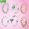 New Arrival Spring Authentic  Color Finger Ring Sparkling Daisy Flower Crown Rings Women Engagement Jewelry Giveaway Present Event