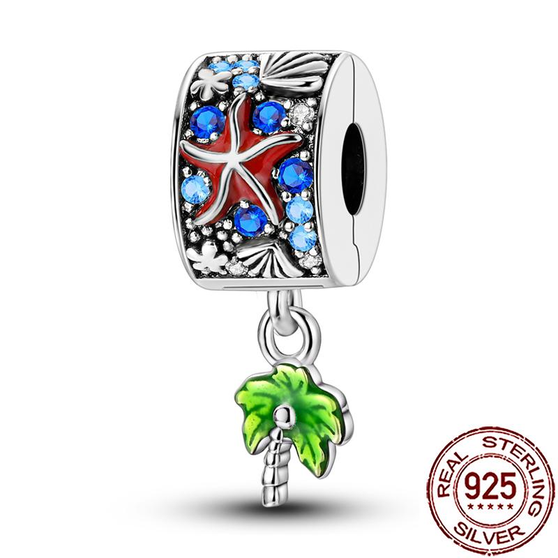 Uroki Oceanu Miedziana Rozgwiazda Muszla Ślimaka Ośmiornica Żółw Morski Ryba Koraliki Pasują do Bransoletki Naszyjnika Kobiety DIY Biżuteria