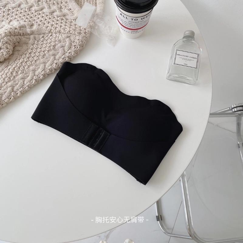 Women Strapless Seamless Push Up Anti Slip Anti Exposure Full Cup Thin Bra