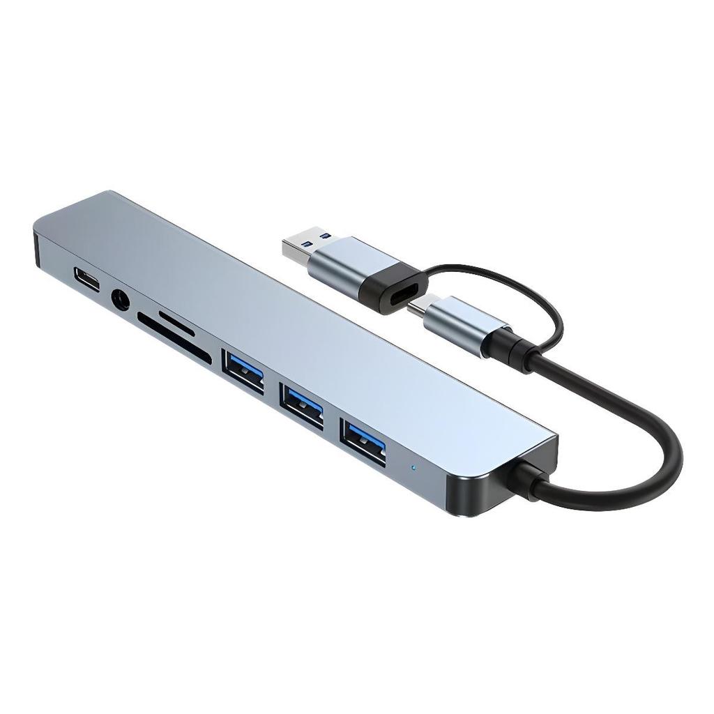8-in-1 USB Type-C Hub with Multi-Screen Display & High-Speed Transmission