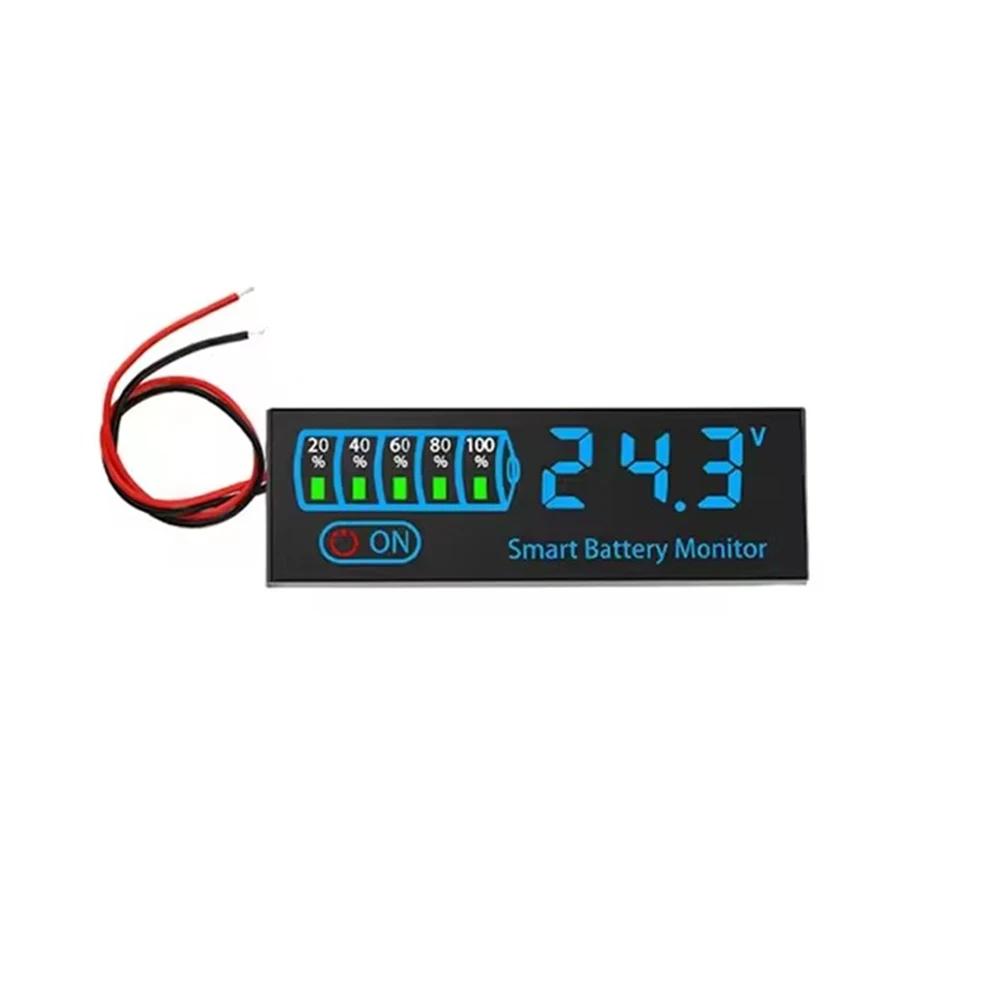 Lithium Ion Battery Tester 7-55V Acid Battery Charging Indicator Light Tester Circuit Tester LED Display Screen 46 * 15 * 3mm