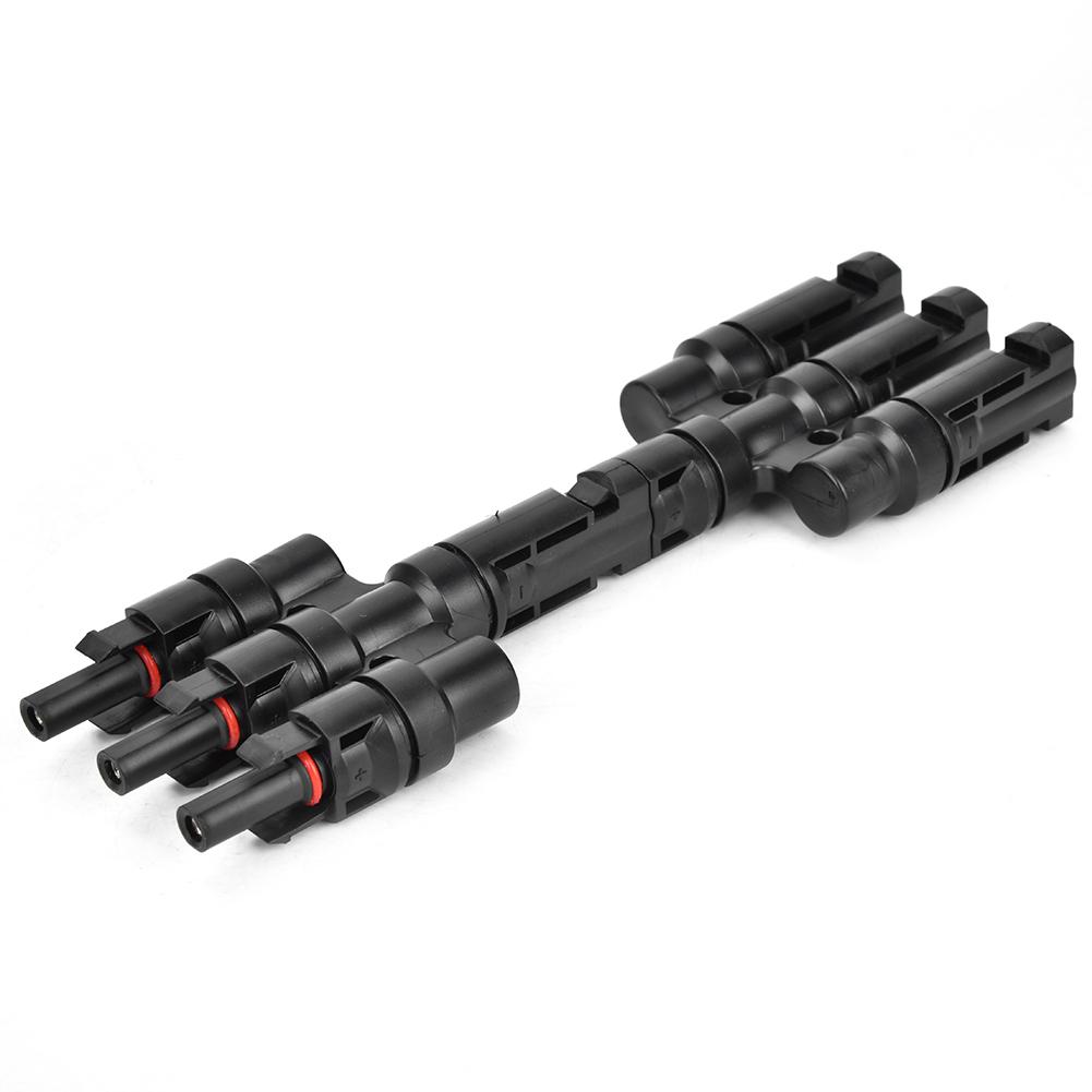 2 szt. 4-drożny adapter kabla solarnego 1 do 3 typu T Złącze adaptacyjne kabla panelu solarnego