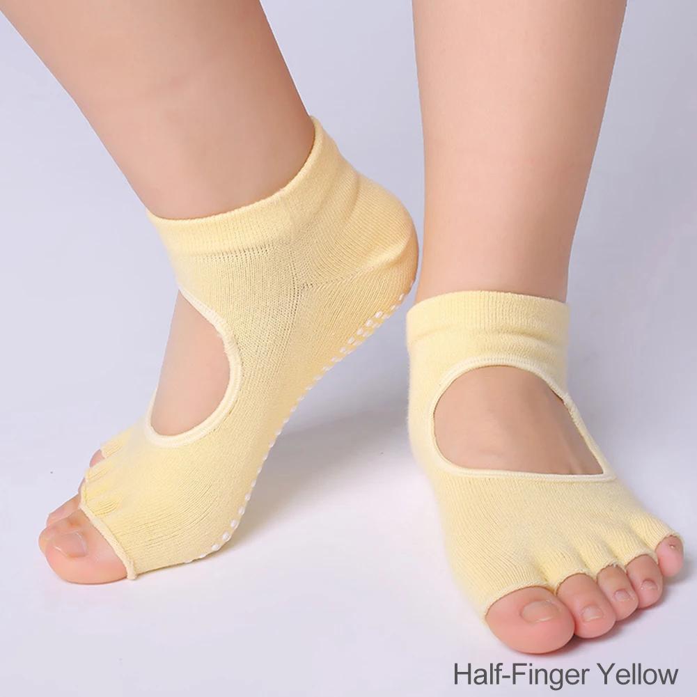 1Pair Grip Socks for Women, Non Slip Pilates Yoga Socks with Double Stripes Non Slip Socks for Workout, Ballet, Athletic Socks