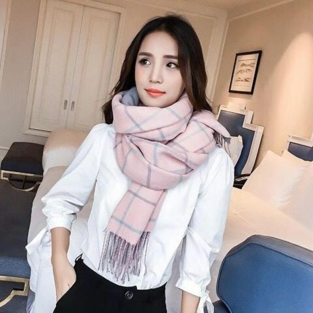 Scarf for Women Plaid Scarves Winter Warm Oversized Pashmina Tartan Scarves