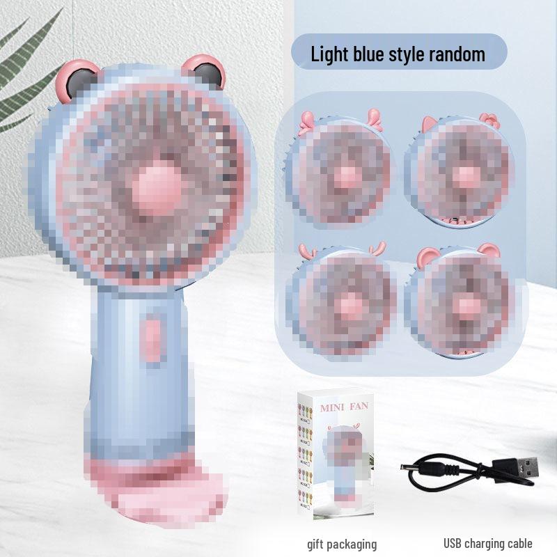 2024 Portable Cartoon USB Handheld Fan with Phone Stand