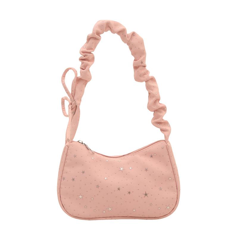 Nischen-Design Stern-Achseltasche Damen neue gefaltete Umhängetasche Pendlertasche High-End vielseitige Canvas-Tasche