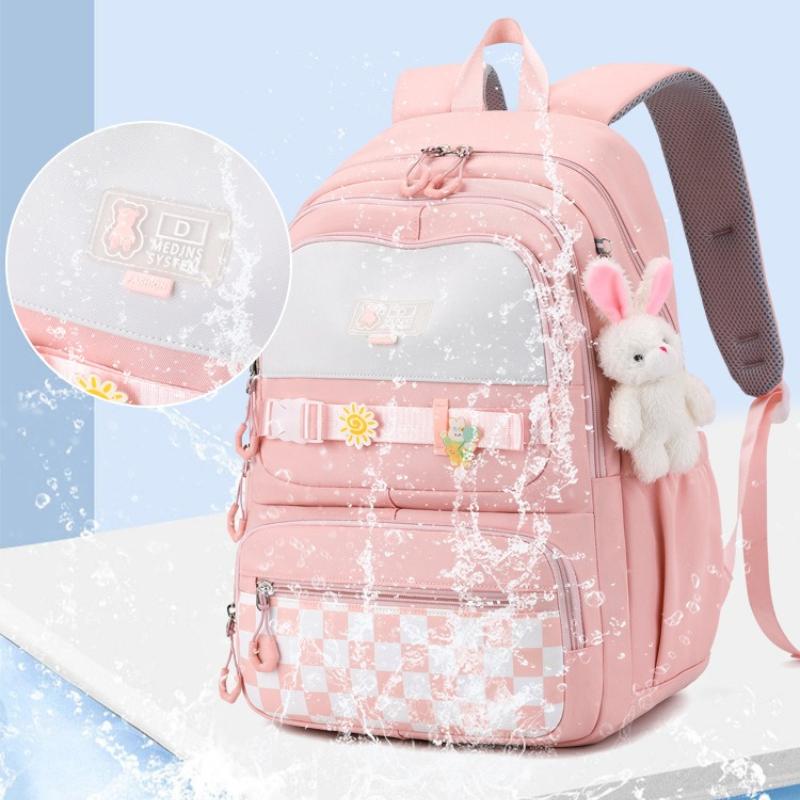 Middle School Student Bookbag Primary Secondary School Reduced Burden Spine Protect Backpack Simple Large Capacity Backpack Leisure Travel Campus Bag