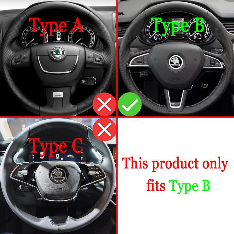 Car Paddle For Skoda Octavia VRS MK3 Fabia RS Superb Scout 2013- Steering Wheel Extender Shifters Gear Paddles DSG Stickers