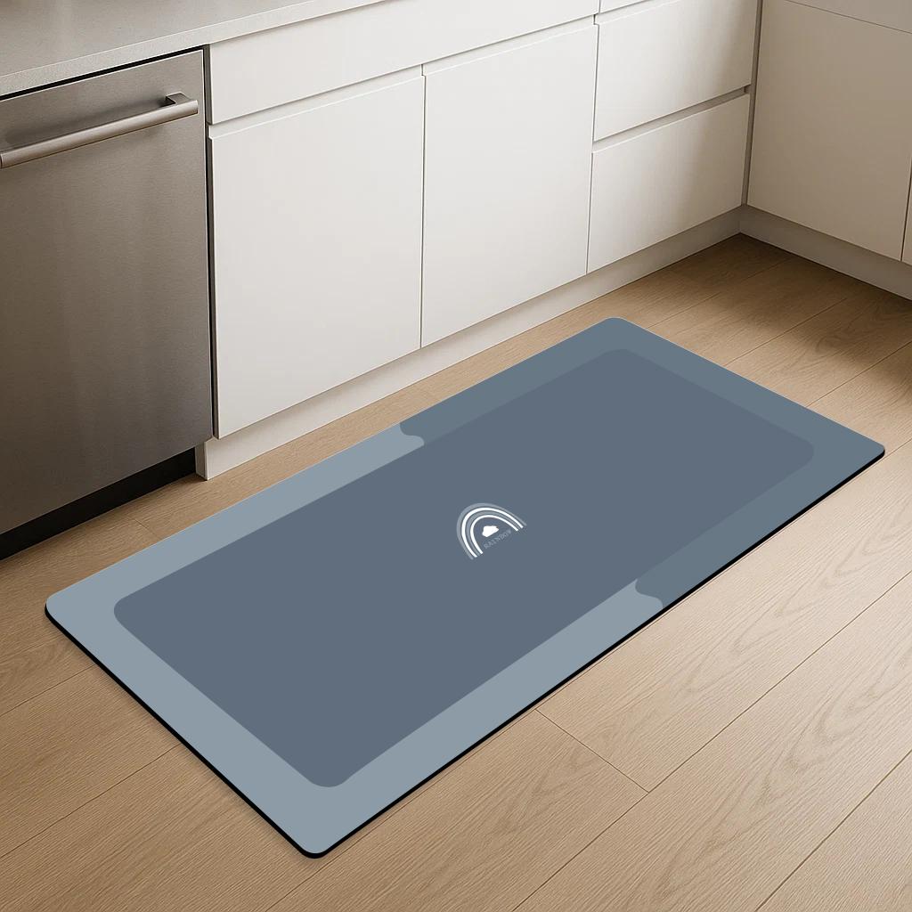 

Диатомитовый коврик для ванной, Нескользящий, Защищающий от плесени, Впитывающий коврик из диатомовой грязи, Прямоугольный коврик для спальни и кухни, Утолщенный придверный коврик. 40x60cm синий