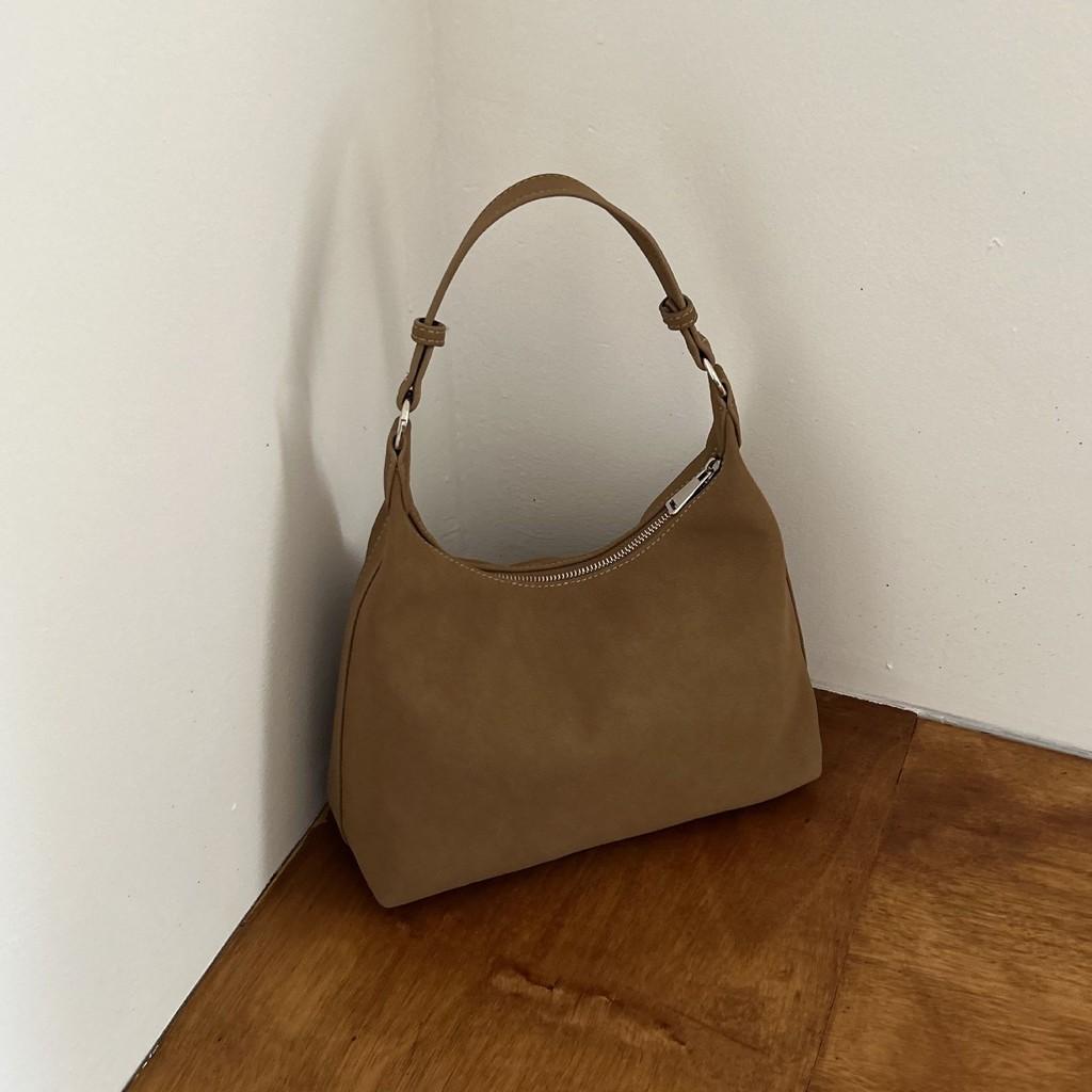 Ielgy Soft Leather Large-Capacity Portable Underarm Bag Casual Lazy Commuter Fashionable One-Shoulder Diagonal Bag