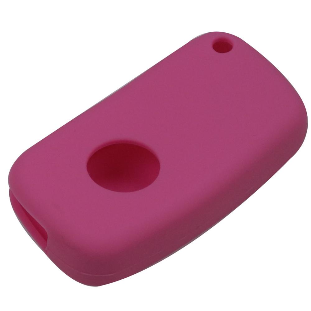 Jingyuqin 3 Buttons Silicone Car Key Case Cover For FIAT /Panda /Stilo /Punto /Doblo /Grande /Bravo 500 Ducato /Minibus