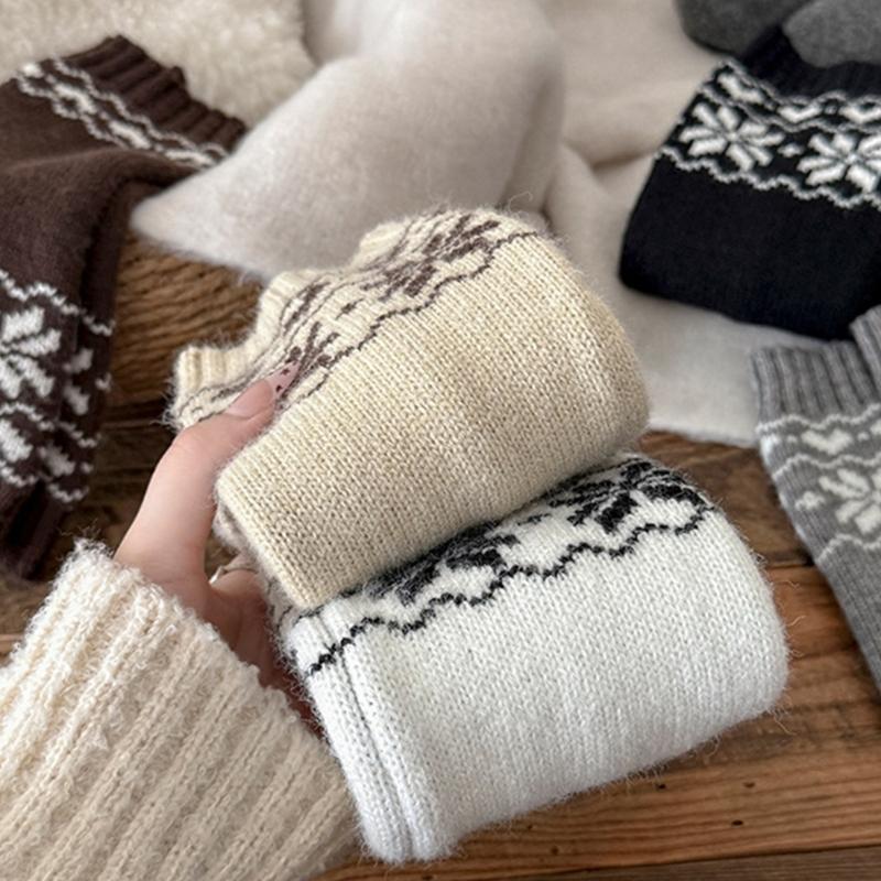 Kids Leg Warmers Socks Cover Stretchy Ribbed Design Cosy Warm Winter Socks For Girls Sweet Inspired Outfit