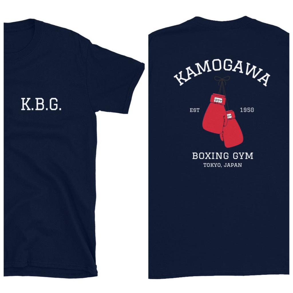 Streetwear Męski T-shirt z czystej bawełny z nadrukiem Hajime No Ippo w stylu vintage GYM dla mężczyzn i kobiet, topy, zabawna manga Kamagowa Boxing Gym