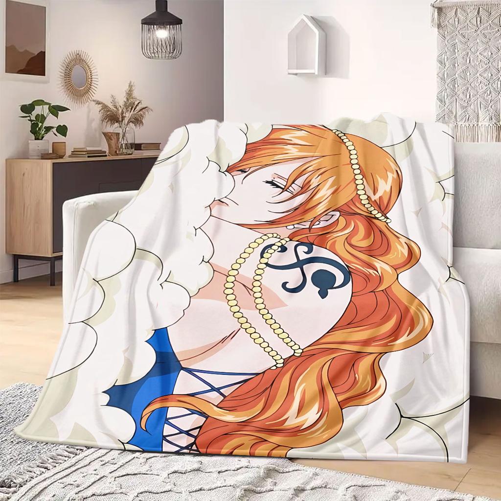 OnePiece anime Flannel Blanket Warm,Comfortable,Suitable for Bedrooms,Sofas,Beds,Chairs,Picnics,Travel