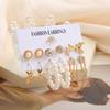 IF ME Fashion Resin   Earrings Set Checkerboard Heart Crystal Butterfly  Earring Women Jewelry Accessories