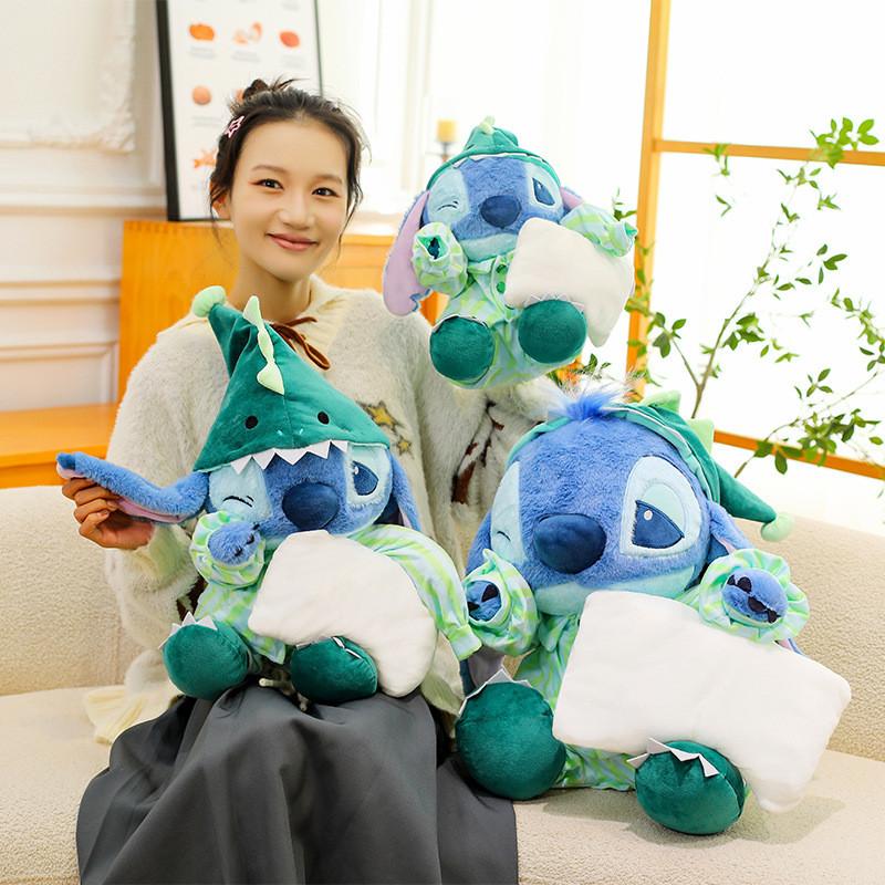 Plyšová hračka Stitch Dinosaurus s výplní z PP bavlny pro pohodlný spánek a mazlení