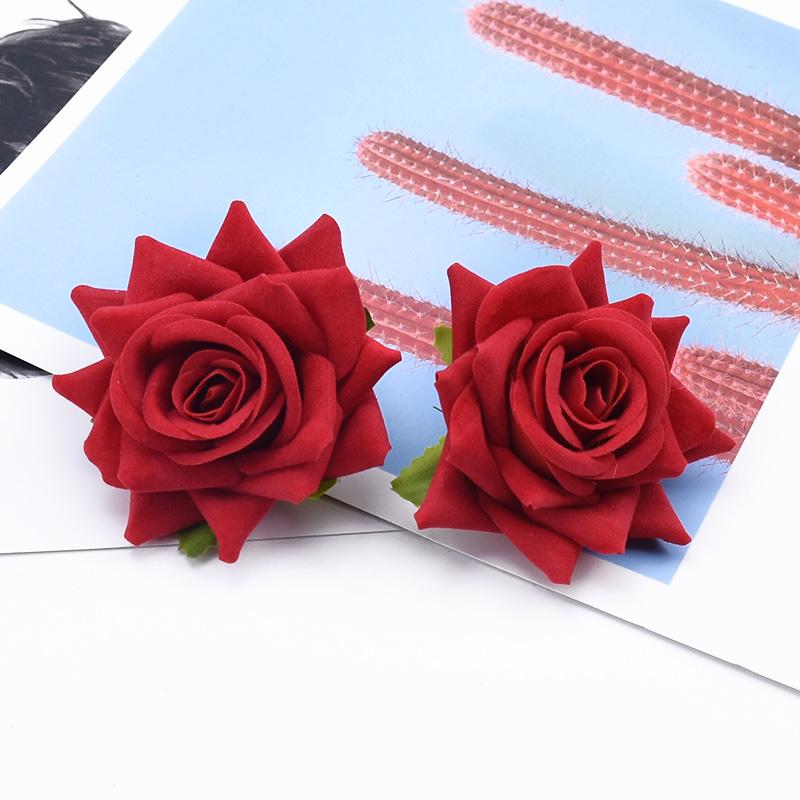 50/100 pieces Silk Roses Wedding Bride Wrist Flowers Material Festival Decorative Flowers Wreaths Home Decor Artificial Flowers