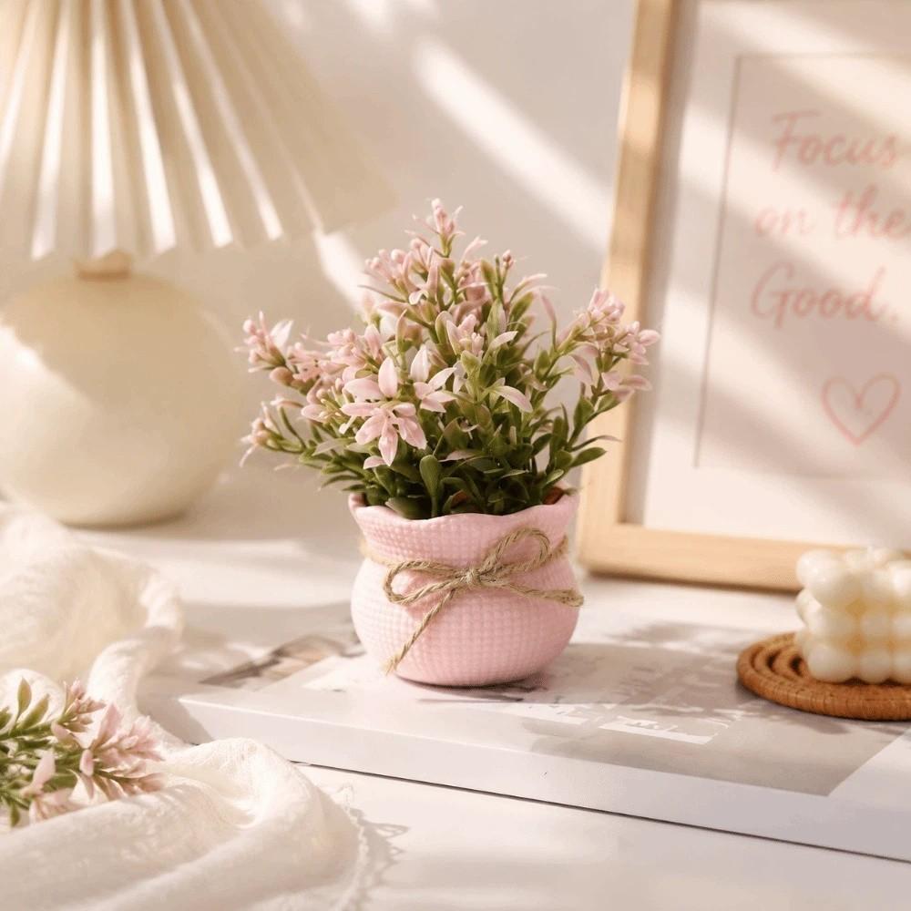 Ornaments Artificial Potted Flowers Mini Simulation Plants Gifts Potted Plants Office