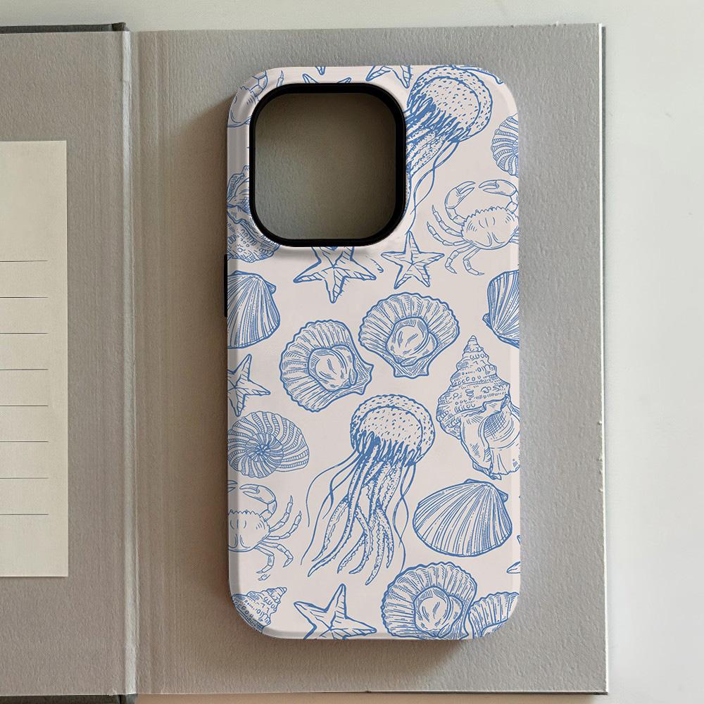 Luxurious Purple Cherry Phone Case for iPhone 17 16 15 14 13 12 11 X XS Air Pro Max Plus Luxury Double-layer Back Cover