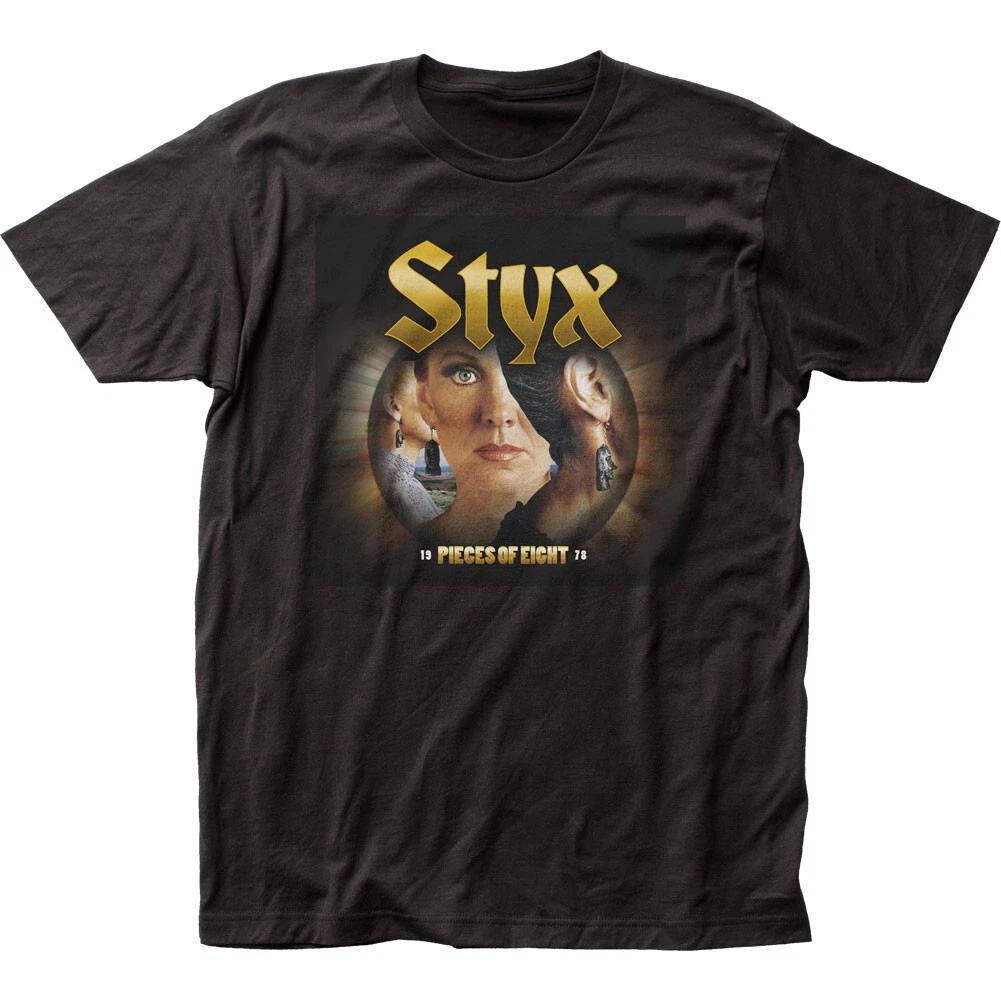 Styx Pieces Of Eight Mens T Shirt Rock And Roll Classic Band Tee New Black