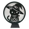 Halloween LED Lantern Wooden Desktop Light Witch Pumpkin Spider Cat Designs Silhouette Ornament Spooky Tabletop Home Party Decoration