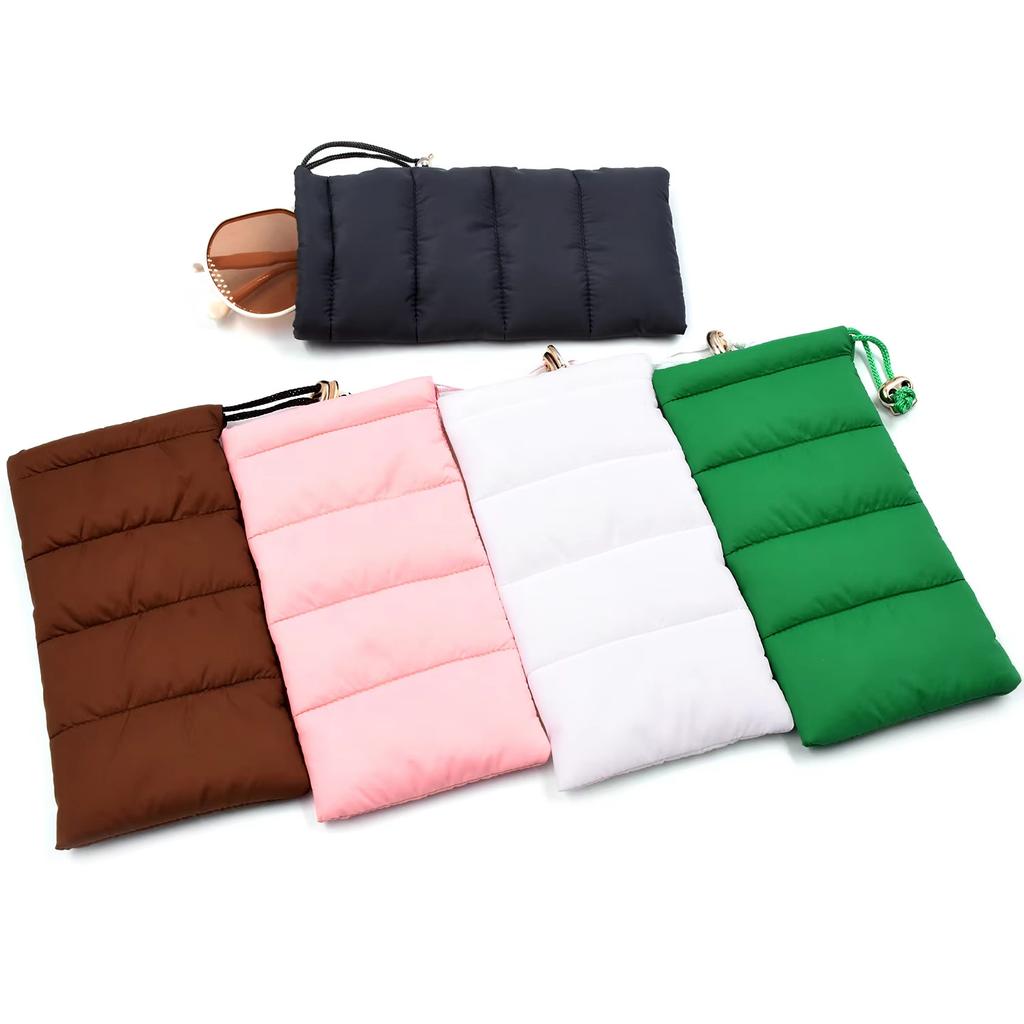 Portable Drawstring Storage Bag Down Cotton Glasses Box Holder Sunglasses Bag Reading Eyewear Case Myopia Glasses Case